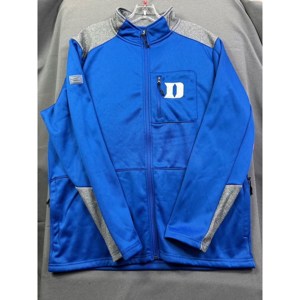 Colosseum Duke Blue Devils Full Zip Jacket Men's Royal Blue Gray Mock Neck NWT L